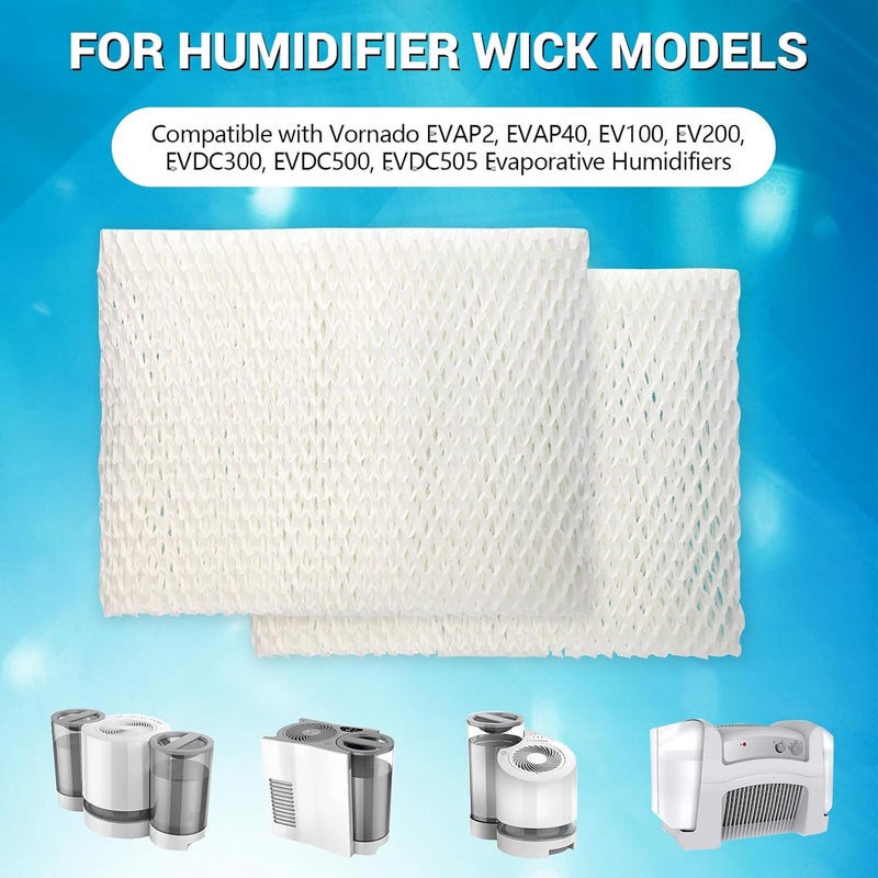 PWEOW MD1-0034 Humidifier Replacement Wick Filters for Vornado Evaporative Humidifier Evap2, Evap40, EV3, EV100, EV200, EVDC300, EVDC505, EVDC500, Tornado Humidifier Filter (Not for Evap3)- 4 Pack - Image 3